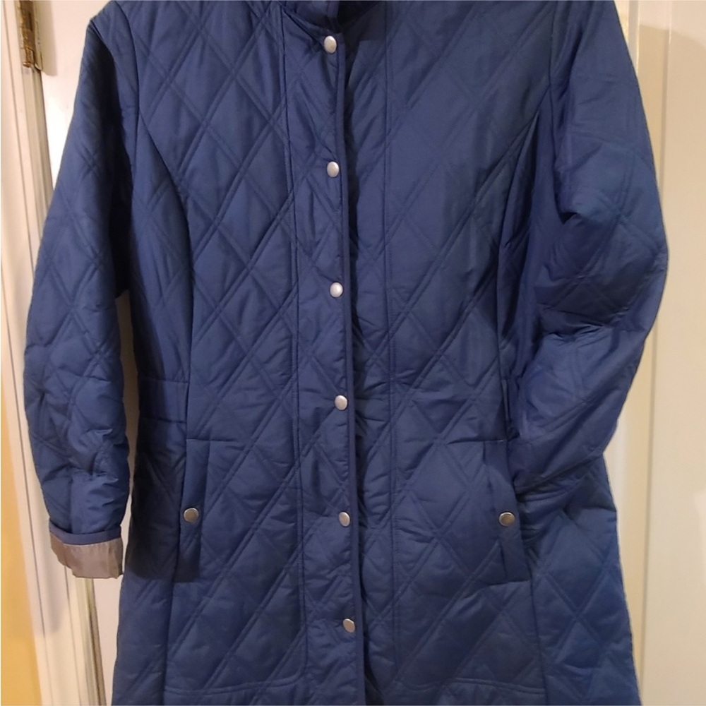 Eddie Bauer Blue Quilted Puffer Coat